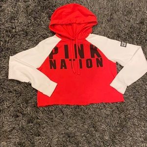 Pink Victoria secret cropped sweater